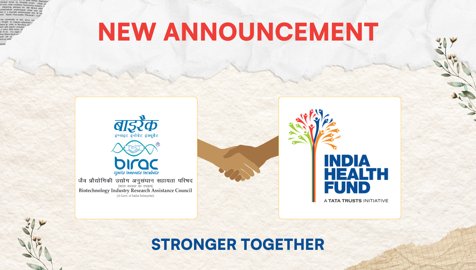 India Health Fund and BIRAC pool in funds and forces to tackle infectious diseases head on